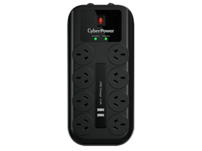 CyberPower 8-Port Surge Protector With 2 X USB Charging Ports - image 1 of 4