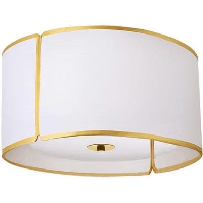 Dainolite Lighting NDR-153FH-GLD-WH Tambor con muescas Montaje al ras Dorado con Blanco Foto 1 de 4