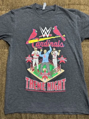 St Louis Cardinals Shirt WWE Theme Night Wrestling Gray Adult Small Orton Goldy - Image 1 of 2