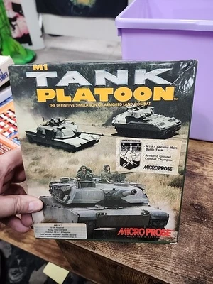 M1 Tank Platoon (Amiga) Big Box with Manuals NO DISKS -JD - Image 1 of 4