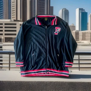 POLO RALPH LAUREN ‘P WING’ 1992 STADIUM TRACK JACKET BLACK/RED BIG+TALL 3XLT - Picture 1 of 10