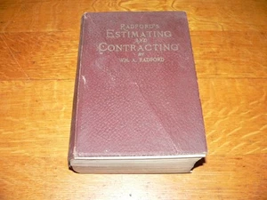Antikes architektonisches Nachschlagewerk "Radford's Estimating and Contracting" von 1919 - Bild 1 von 7