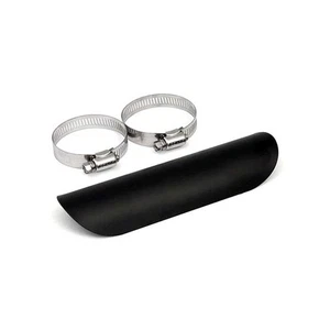 Paracalore nero 18cm scrambler moto custom cafe racer bobber vintage heat shield - Picture 1 of 2