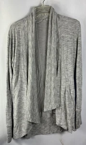 Athleta Damen Studio Wickeloptik vorne offen magnetische Strickjacke grau Größe XS Länge 28" - Bild 1 von 5