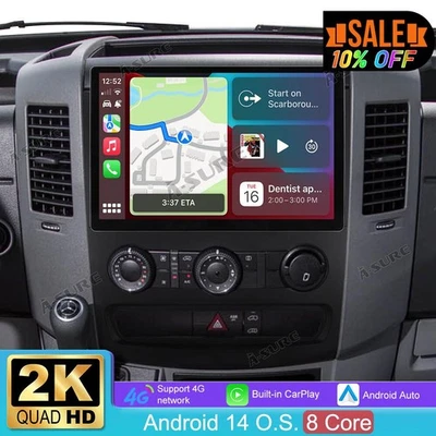 13.1'' 2K 4+64GB Android 14 Stereo Radio GPS For Freightliner Sprinter 2007-2018 - Image 1 of 4