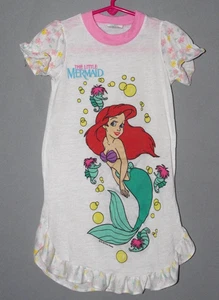 Vintage Ariel Disney Little Mermaid 90s Nightgown 2T USA Happy People L.V. Myles - Picture 1 of 5