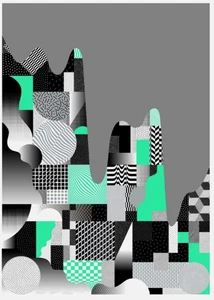 Französischer Künstler Alain Vonck Air Poster 4 SILBERFOLIE 29x35 Litho L'atelier Irradie - Bild 1 von 11