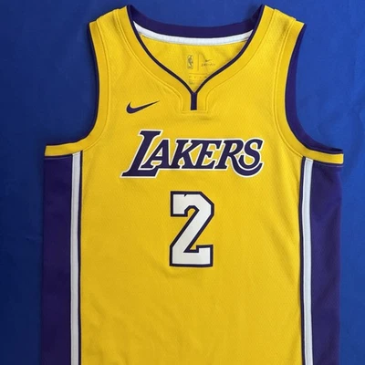Camiseta deportiva Nike Lonzo Ball Los Angeles Lakers #2 Gold Icon Rookie Swingman 40 para hombre S Foto 1 de 4