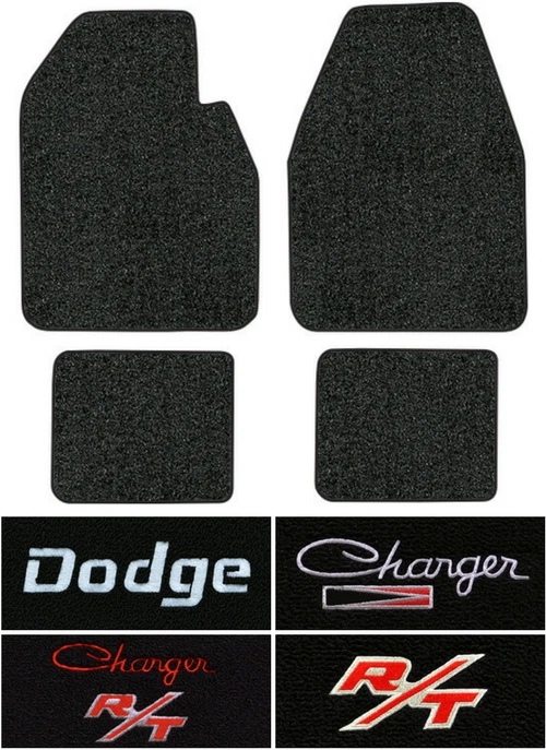 Alfombrillas Dodge Charger 1966-1970 - 4 piezas - bucle | Se adapta a: automático Foto 1 de 4