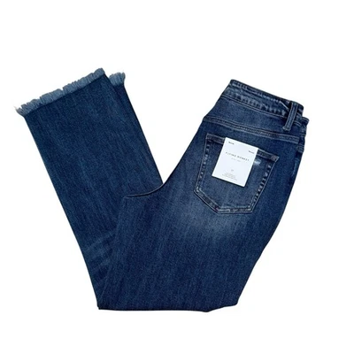 Pantalones de mezclilla recortados con dobladillo crudo desgastados etiqueta negra Flying Monkey talla 27 nuevos con etiquetas Foto 1 de 4