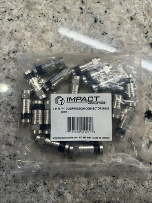 Impact Acoustics 41129 F Compression Connector Rg59, 20 Pack - Image 1 of 3