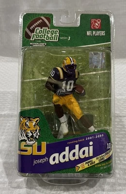 McFarlane College Football Joseph Addai LSU GOLD LEVEL PURPLE GOLD 476/500 - Image 1 of 4