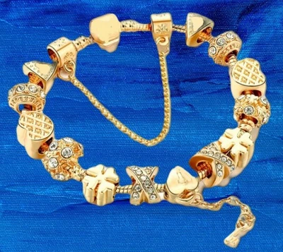 Pandora Armband Stil✨️2 Stück Kristall Strass Bettelarmband Damen Schmuck Neu  - Bild 1 von 2