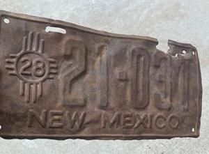De Estate-Vintage 1928 Nuevo México matrícula - Imagen 1 de 4