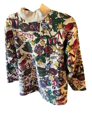 Cambridge Dry Goods Vintage Navidad Sudadera Adornos Talla M Almohadillas para el Hombro Foto 1 de 4