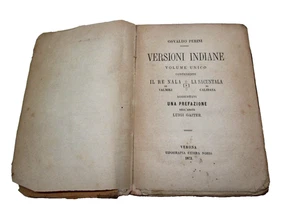 PERINI O-VERSIONI INDIANE.(Re Nala di Valmiki ,Sakuntala di Calidasa)Verona,1873 - Foto 1 di 7