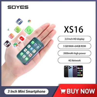 Soyes XS16 Mini Smartphone Telefon 4G LTE 3GB+64 GB 3inchne Android10 2000mah - Bild 1 von 4