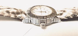 EON 1962 Swiss Movement Scratch Resistant Watch with Gray Python Leather Band - Picture 1 of 11