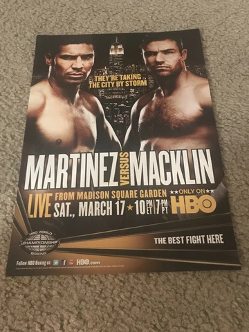 2012 SERGIO MARTINEZ vs MATTHEW MACKLIN Poster Print Ad MADISON SQUARE GARDEN Cover