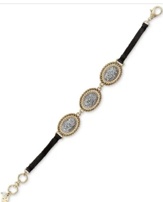 Pulsera de cuero sintético y pavé marca Lucky 0112 $39 Foto 1 de 4