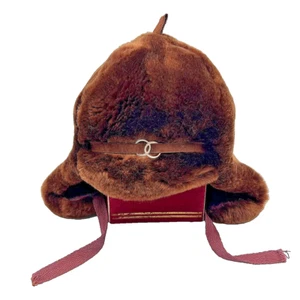 Winter 1990 Vintage USSR Warm Trapper Earflap Faux Fur Childrens Boys Hat w/ Tag - Picture 1 of 8