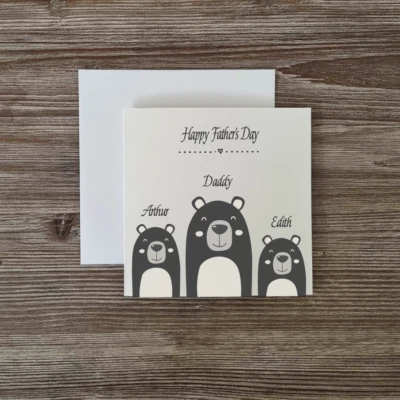 Personalised Father's Day Card Dad Daddy Grandad Grandpa, Fathers Day Gift - Image 1 of 3
