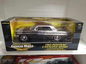 American Muscle ERTL BLACK CHROME 1962 Pontiac Catalina 421SDDiecast Scale 1/18 - Picture 1 of 7