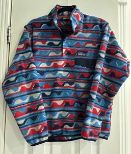 Patagonia Synchilla Snap T Pullover Southwestern Fleece Blue Delta Wave - Herren M - Bild 1 von 8