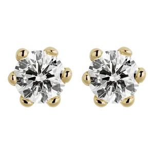 Pendientes Pendientes Mujer Oro Diamante Orolino Pendientes Oro 585/- Oro Bla... - Imagen 1 de 5