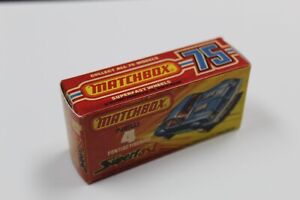 Matchbox Superfast #4 Pontiac Firebird HQ Repro Box. Not the model.
