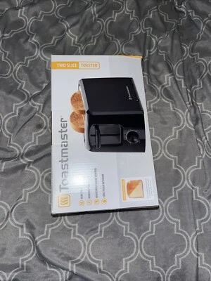 Toaster 2 Slices Toastmaster Wide Slots For Bagals 6 Settings Cool Touch Black - Image 1 of 4