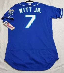 AUTHENTIC MAJESTIC 44 LG. KANSAS CITY ROYALS BOBBY WITT JR 2019 FLEX BASE Jersey - Picture 1 of 5