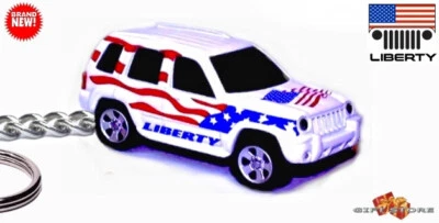 🎁 🆓 📦HTF RARE 🆕 KEYCHAIN WHITE JEEP LIBERTY CUSTOM Ltd Ed. 💕GREAT GIF💕🏁🎁 - Image 1 of 4