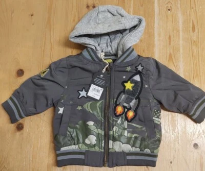 NEXT Rocket Space Jacket Toddler 3-6 months 8kg Hood Winter Coat Linen Cosy BNWT - Image 1 of 4