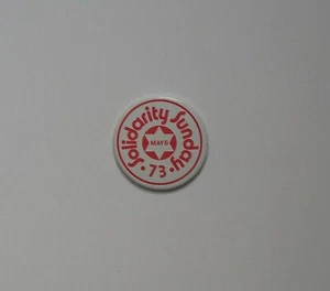Solidarität Sonntag Pinback Button 1973 Freie Sowjetische Juden Sache - Bild 1 von 3