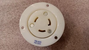 Hubbell HBL2626 Twist-Lock Flanged Female Receptacle, 2P 3W, 30A 250VAC, L6-30R - Picture 1 of 3