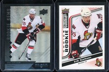 2009 ERIK KARLSSON "Black Diamond Quad" & "Collector's" rc rookie TRE KRONER