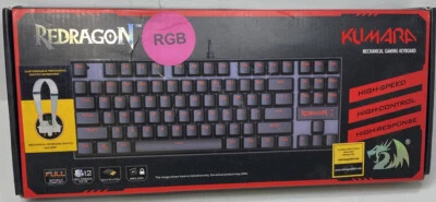 Gaming Keyboard Mechanical Keyboard K552 KUMARA by Redragon 87 Key LED RGB Ba... - Image 1 of 4
