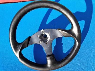 Momo Sportlenkrad Leder Lenkrad mit Nabe  D36cm KBA 70101 Bj. 6/88 - Bild 1 von 4