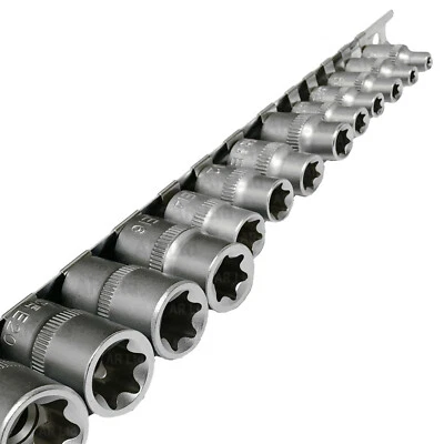 Female TORX Bit E Socket Set on rial. 14pc External Torx Sockets 1/4 3/8 1/2 Dr - Image 1 of 4
