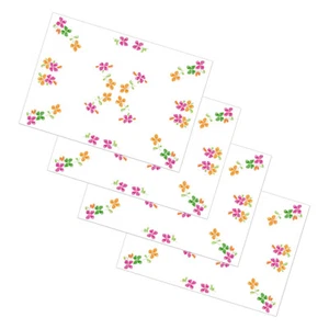 Amerikanische Papiertischdecken Bunte Blumen Einwegtischdecken 30x40cm Weiß - Bild 1 von 7