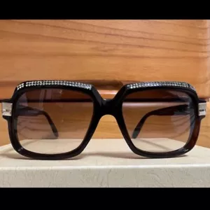 Cazal 607 Crystals Limited Edition Sunglasses 500pcs Brown Frame Rare JAPAN - Picture 1 of 9