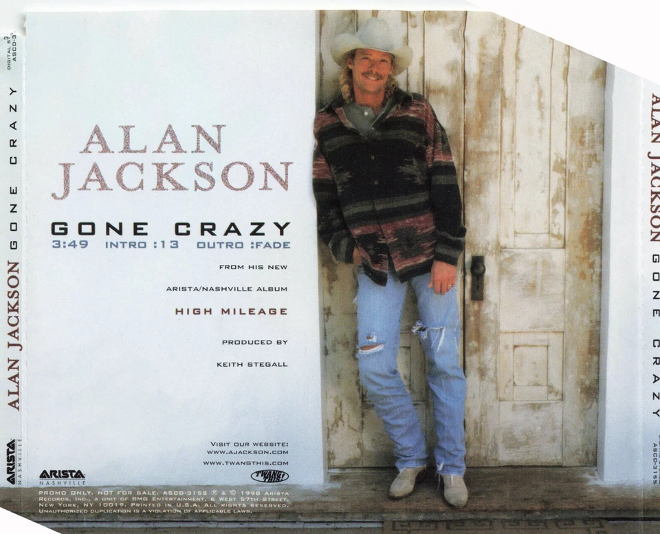 Alan Jackson - Gone Crazy - PROMO CD Single - Image 1 of 1