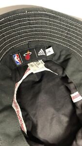 Miami Heat Bucket Hat L/XL Black White NBA Basketball Adidas U151Z 2014