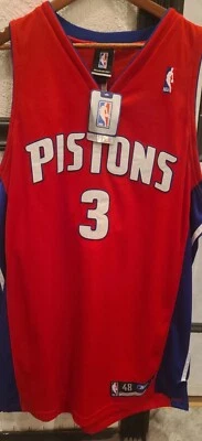 Camiseta deportiva Reebok Detroit Pistons Ben Wallace 3 48 COSIDA RARA NUEVA CON ETIQUETAS auténtica de colección de la NBA Foto 1 de 4