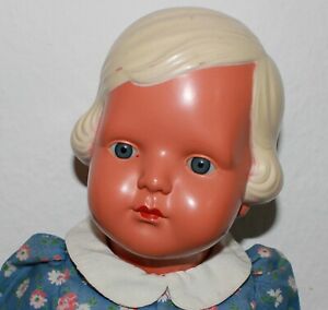 N° 10 - alte Celluloid Puppe Celba Inge Kopf und Körper 46 mit Kleidung