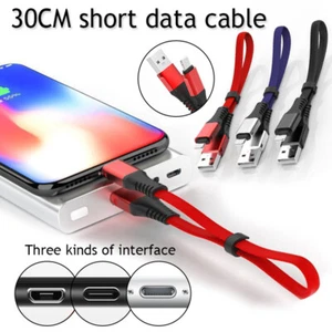 Cavo Corto Da 30 Cm Caricabatterie Rapido Usb Type-C Cavo Di Alimentazione E ☆ - Zdjęcie 1 z 23