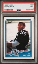 1988 Topps Bo Jackson #327 RC PSA 9 MINT (Raiders)