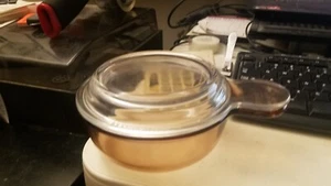 Corning Ware Visions Grab-it Bowl Amber V-150 with Clear Lid - Picture 1 of 9