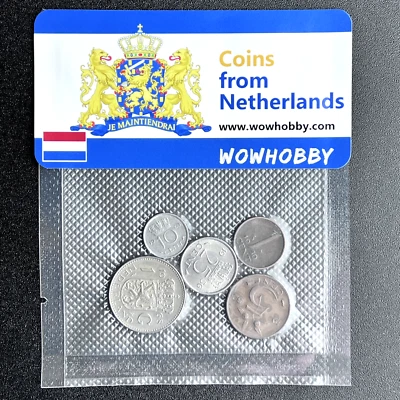 Monedas holandesas 🇳🇱 5 monedas aleatorias únicas de los Países Bajos para coleccionar monedas 🇳🇱 Foto 1 de 3